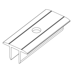 Schema clemă mijloc XS (îngustă), aluminiu pentru șurub M8   