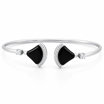 Bratara fixa Noir Elegance din Argint 925 7.6g