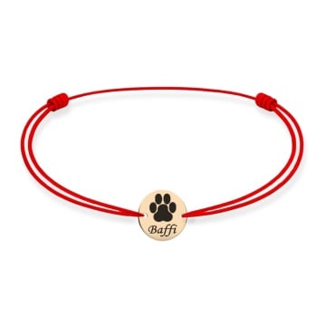 Brățară Paw Print cu bănuț de 10mm din Aur 14K
