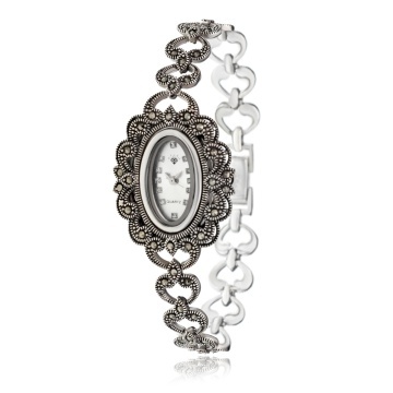 Ceas din Argint 925 cu marcasite 33.90g