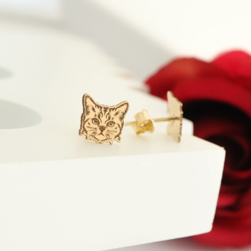 Cercei Cat Lovers din AUR 14K - Img 4
