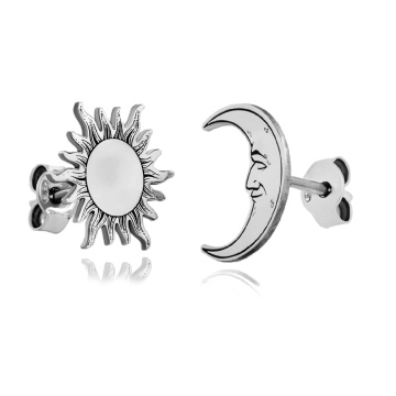 Cercei Day&Night din Argint cu Soare si Luna - Img 2