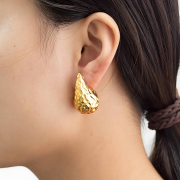 Cercei Stud Selection din Inox placati cu AUR 18K - Img 2