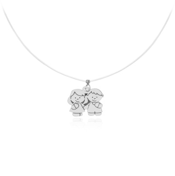 Colier invizibil My All cu fir transparent si pandantiv din Argint 925 - Img 5
