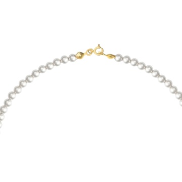 Colier tip Choker cu perle si elemente din aur 14k - Img 2