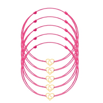Engros Lot 5 brățări Inimioară Hope Clasic Collection din Aur 14K
