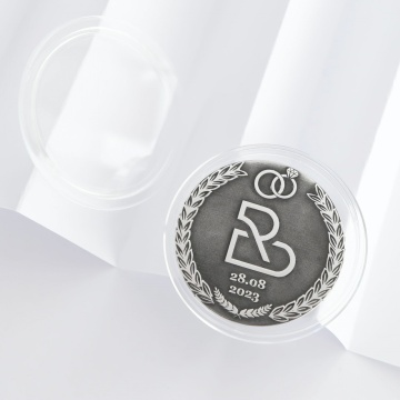 Moneda Aniversara din Argint 3cm - gravura 3D Fata&Verso - Img 7