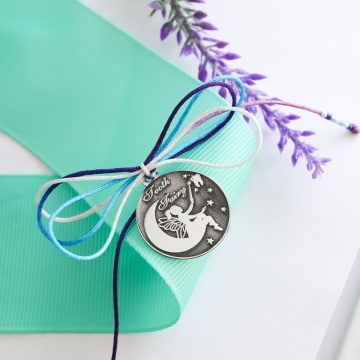 Moneda din Argint 2cm cu snur decorativ - Tooth Fairy - Img 3