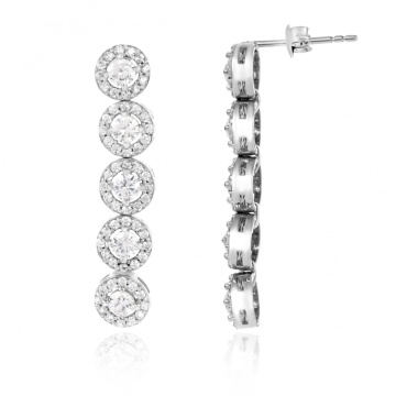 Cercei din argint 925 cu cristale Angel Collection Extra - Img 1