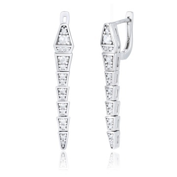 Cercei Geometric Snake din argint 925