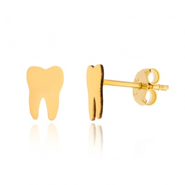 Cercei Golden Teeth din AUR 14K - Img 1