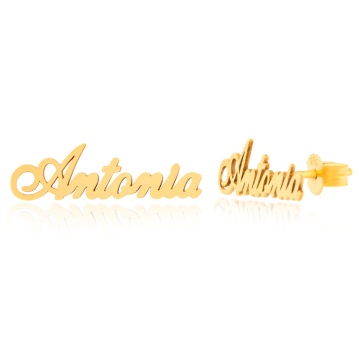 Cercei personalizati cu nume din AUR 14K