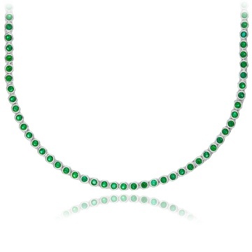 Colier Green Glow din Argint 925 - Img 1