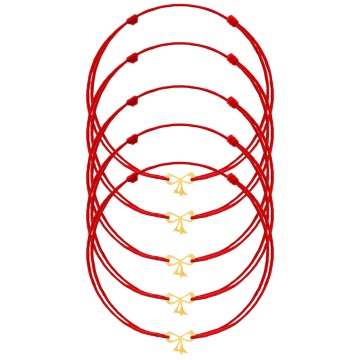 Engros Lot 5 brățări Fundita Clasic Collection din Aur 14K