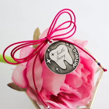 Moneda din Argint 2cm cu snur decorativ - Zana Maseluta - Img 2