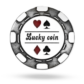 Moneda Poker din Argint 3cm - gravura 3D Fata&Verso in Capsula Plastic - Img 2