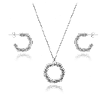 Set din argint 925 model floral - Trandafiri