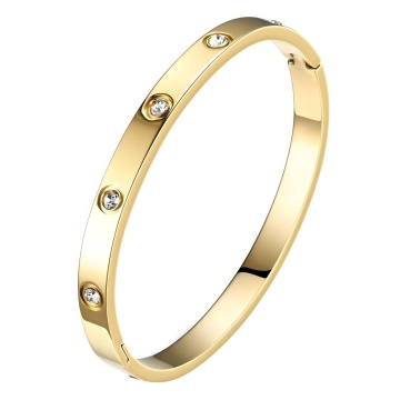 Bratara Fixa Universe din Inox placata cu AUR 18K - Img 1