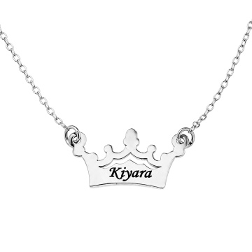 Colier Crown din Argint 925 - personalizat cu nume