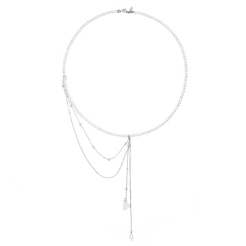 Colier Forever in Love din Argint 925 si perle naturale de cultura - Img 2