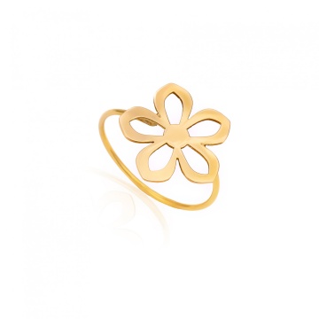 Inel Simplicity Flower din Aur 14k - Img 1