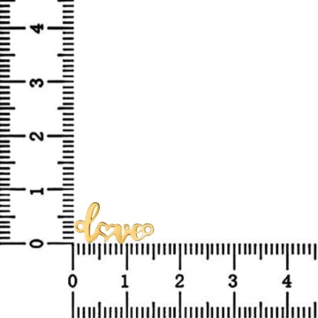 Link din aur 14k - pentru bratara - Love