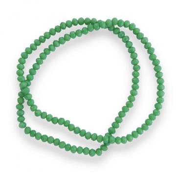 Șirag cristale rondele 4mm, culoare Verde Pickle, Aprox 130 buc