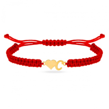 Brățară Inițială Heart din aur 14K