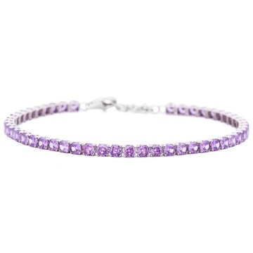 Bratara Purple Ice tip Tennis din argint 925 - Img 2