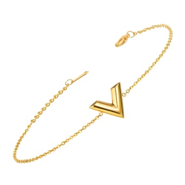Bratara V Style din Inox placat cu AUR 18K - Img 3