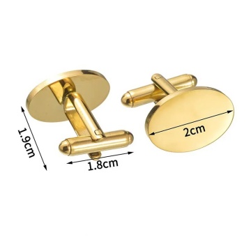 Butoni din Inox placati cu AUR - Luxe Cufflinks - Img 2
