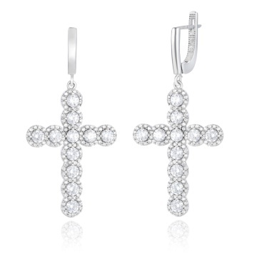 Cercei Angel Cross din argint 925