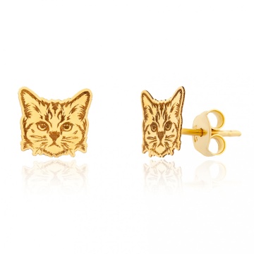 Cercei Cat Lovers din AUR 14K