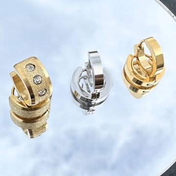 Cercei Katty din Inox placat cu AUR 18K - Img 2
