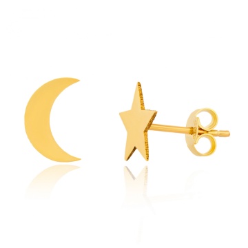 Cercei Star & Moon din AUR 14K
