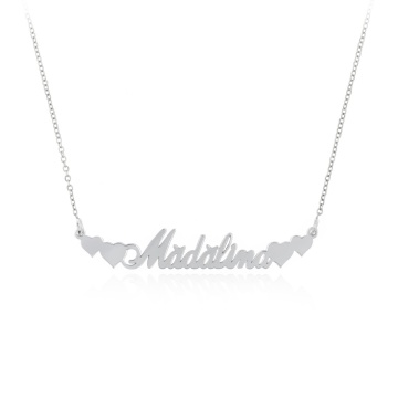 Colier Cupidon din argint 925 personalizat cu nume la comanda