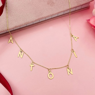 Colier din aur 14k personalizabil cu nume la alegere - Img 2