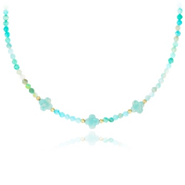 Colier Divine cu Amazonit și AUR 14K - Img 1