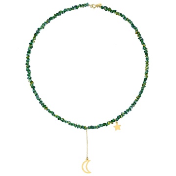 Colier Green Midnight cu cristale și AUR 14K - Img 2