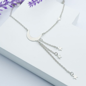 Colier personalizabil din argint 925 Moon & Stars HD - Img 3