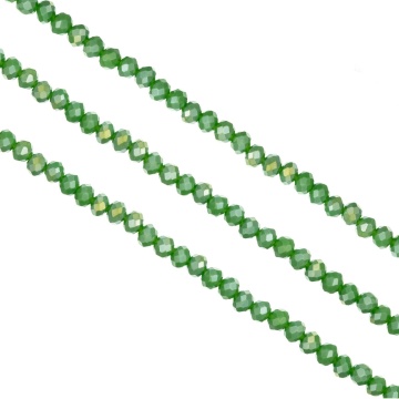 Sirag cristale rondele fatetate 4mm - Verde Pickle AB