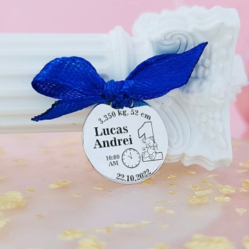 Banut Argint 1.8cm pentru Mot - Scaldat - Botez - Personalizabil - Img 2