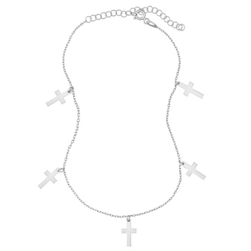 Bratara Cross cu charmuri din Argint 925 pentru picior