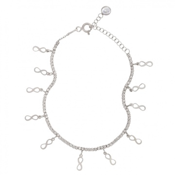 Bratara cu charmuri din Argint 925 4.3g - Tennis - Img 2