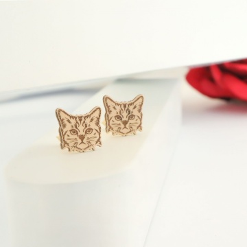 Cercei Cat Lovers din AUR 14K - Img 2