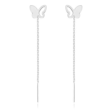 Cercei Split Butterfly din Argint 925 cu lănțișor