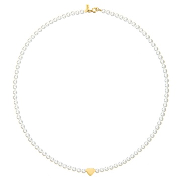 Colier Heart cu inimă din AUR 14K și perle Mallorca - Img 2