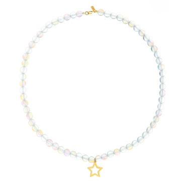 Colier Moon Star cu cristale și AUR 14K - Img 2