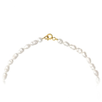 Colier Talisman cu perle de cultură, ochi de deochi si bile din aur 14K - Img 2