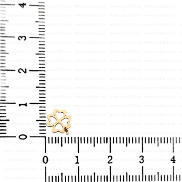 Link din aur 14k - pentru bratara - trifoi